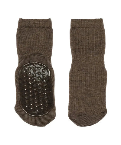 Mp Denmark Wool Socks Anti-slip 7951 Brown Melange 351