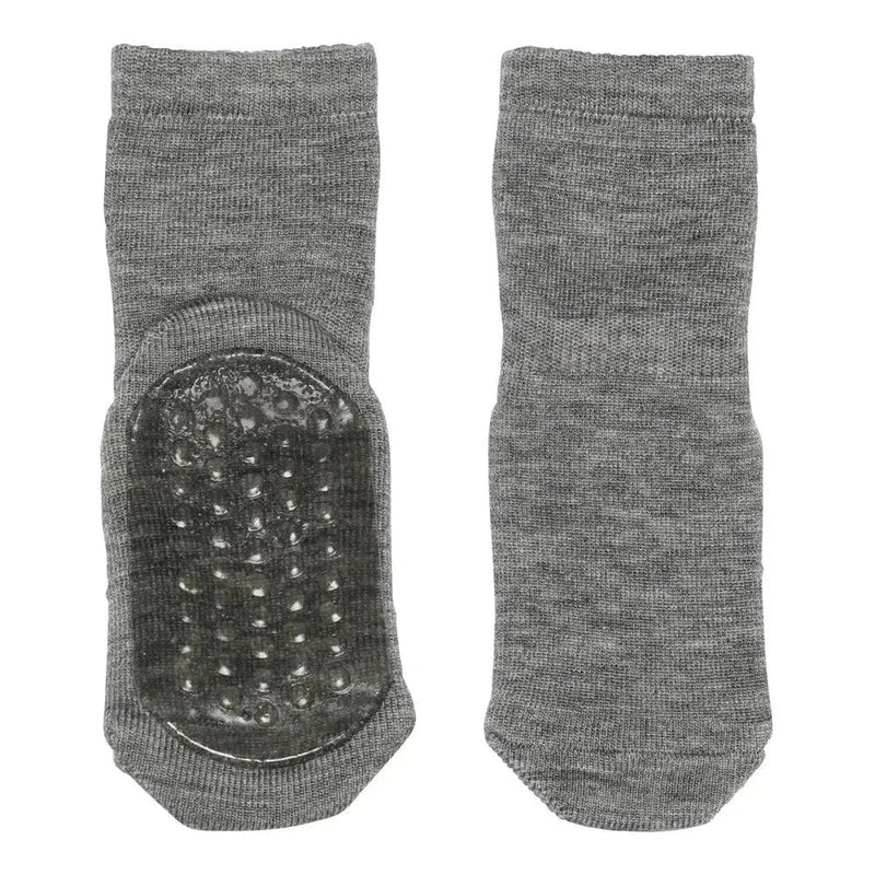 Mp Denmark Wool Socks Anti - slip 7951 Grey Melange 491 - Studio Play
