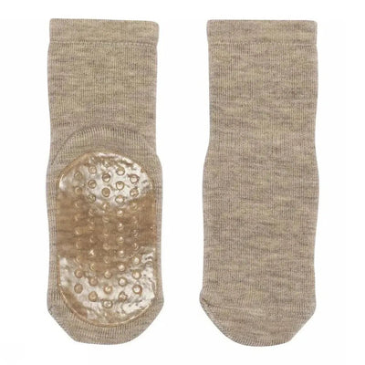Mp Denmark Wool Socks Anti - slip 7951 Light Brown Melange 489 - Studio Play