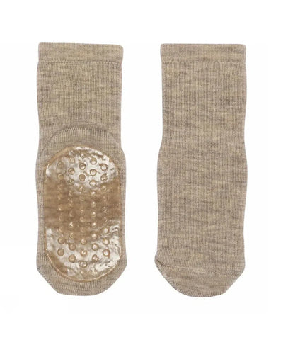 Mp Denmark Wool Socks Anti-slip 7951 Light Brown Melange 489