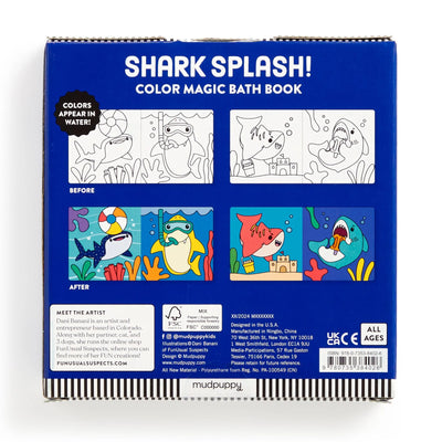 Mudpuppy Bath Book Shark Splash