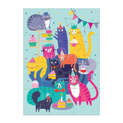 Mudpuppy Cat Party Greeting Puzzle
