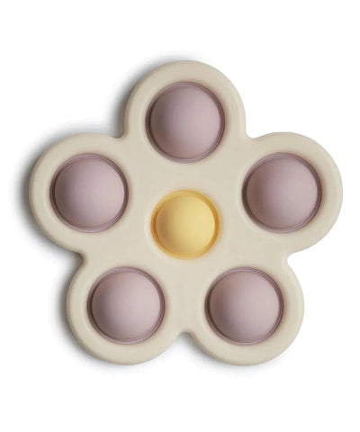 Mushie Press Toy Flower Soft Lilac/Daffodil/Ivory