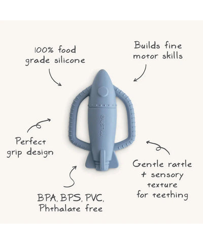 Mushie Rattle Teether Rocket