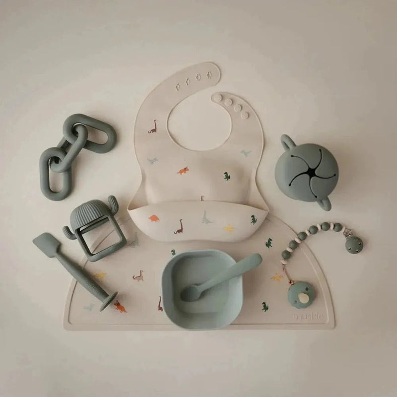 Mushie Silicone Bib Dino - Studio Play