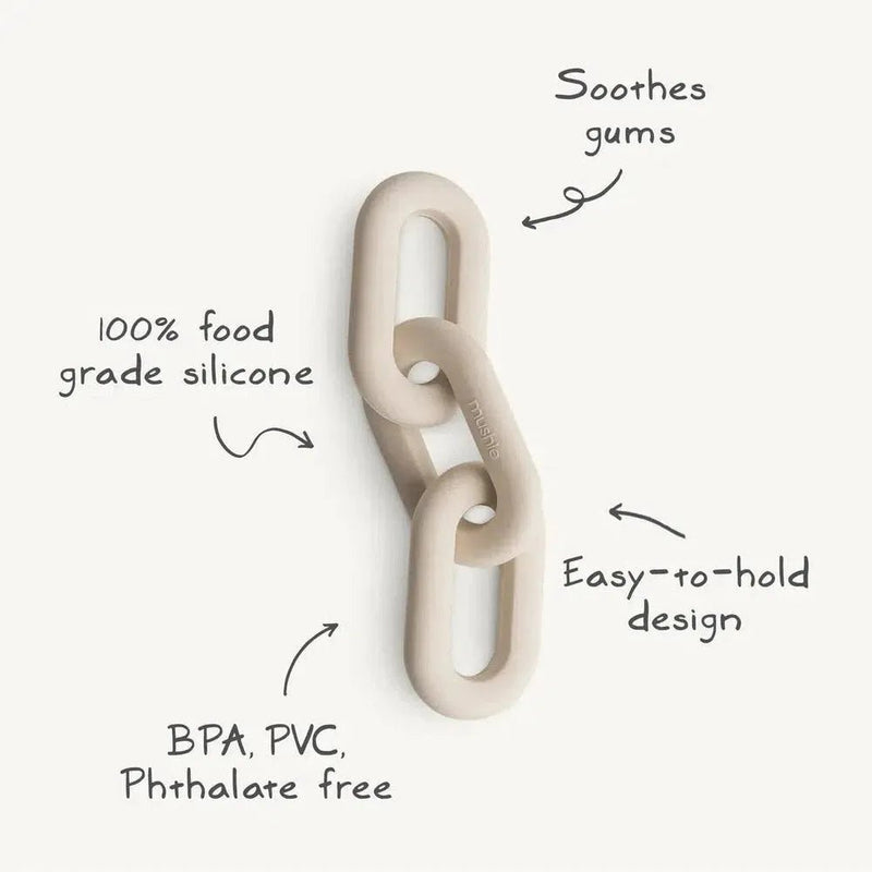 Mushie Teether Link Shifting Sand - Studio Play