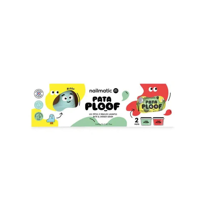 Nailmatic Pataploof Bath & Shower Dough - Green & Red + Bloop - Studio Play