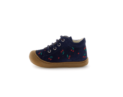 Naturino Cocoon Embr Cherry Suede Navy - Studio Play