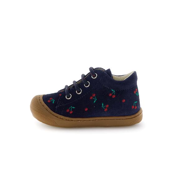 Naturino Cocoon Embr Cherry Suede Navy