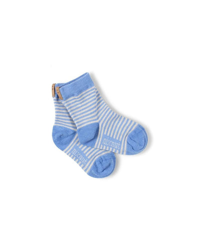 Nixnut Baby Striped Socks Sky