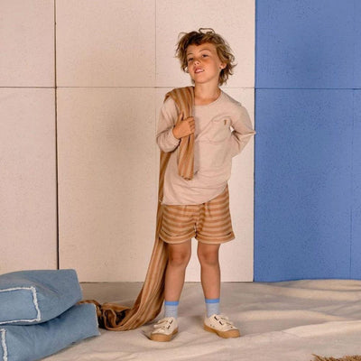 Nixnut Baby T-shirt Longsleeve Caramel Stripe - Studio Play
