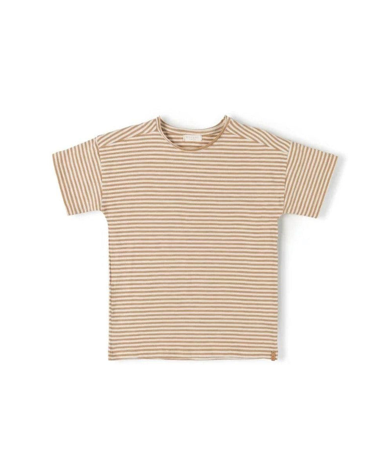 Nixnut Com T-shirt Caramel Stripe