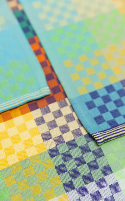 Foekje Fleur Tea Towel #57B Checkered Check
