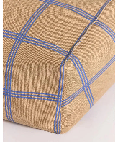 Nobodinoz Armchair Beanbag Vibes Brown Blue Windowpane