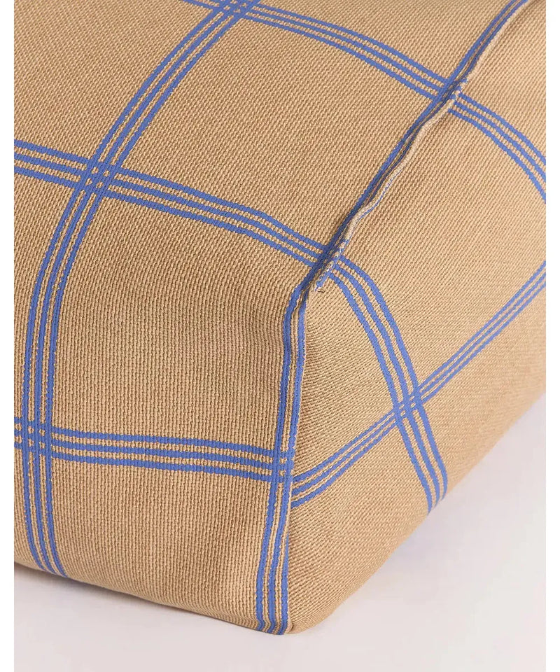 Nobodinoz Armchair Beanbag Vibes Brown Blue Windowpane