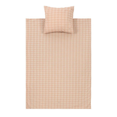 Nobodinoz Kid Duvet Cover Set Pink Harlequin