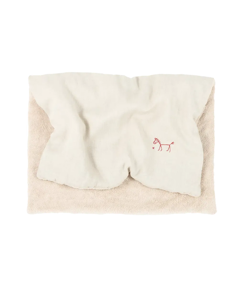 Nobodinoz Emroidered Winter Blanket Greige