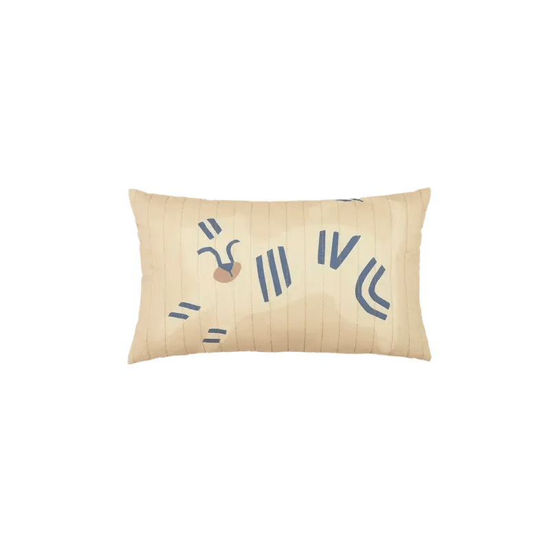 Nobodinoz Landscape Quilted Cushion Small Blue Tiger - Studio Play