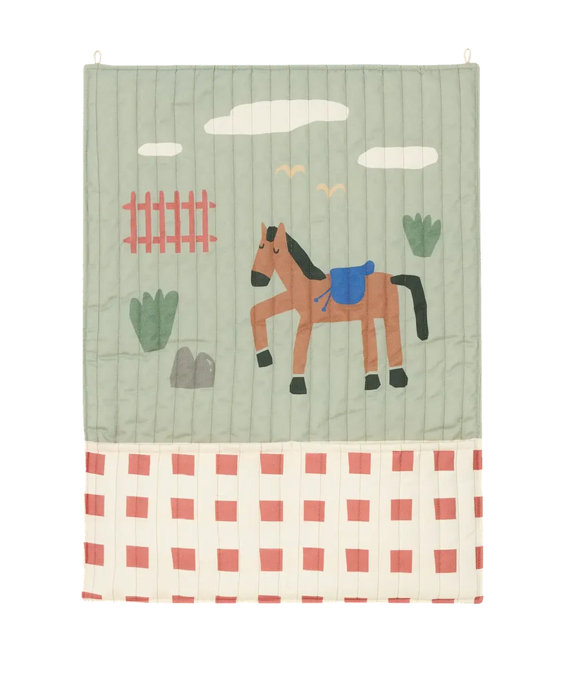 Nobodinoz Quilted Wall Organizer Vibes Horse