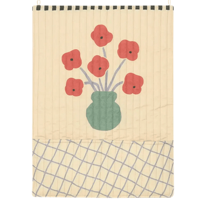 Nobodinoz Quilted Wall Organizer Vibes Poppies - Studio Play