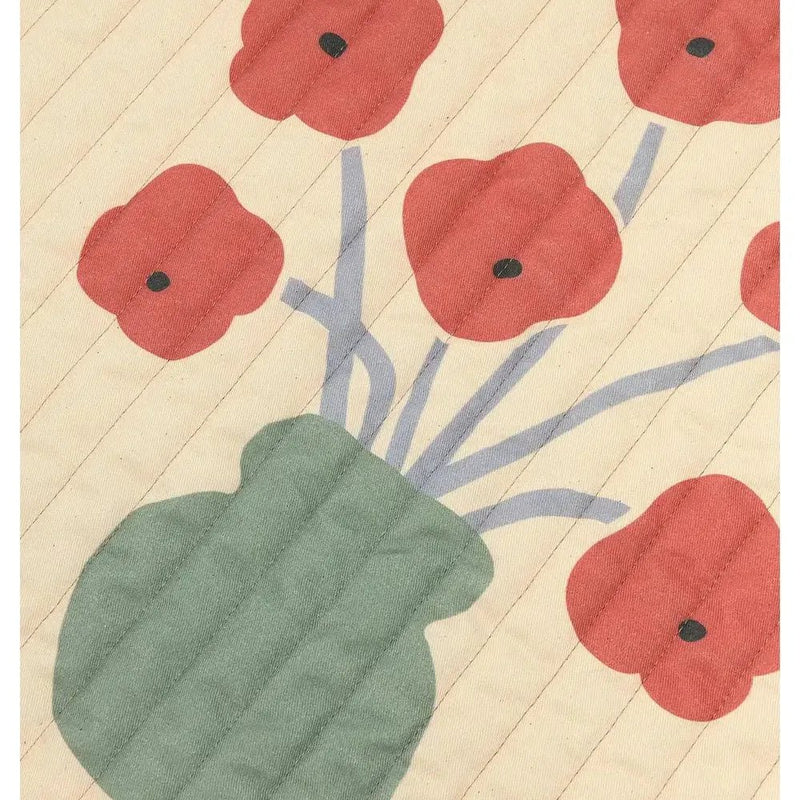 Nobodinoz Quilted Wall Organizer Vibes Poppies - Studio Play