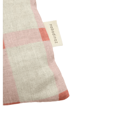 Nobodinoz Rectangular Cushion M Pink Windowpane Tulips - Studio Play