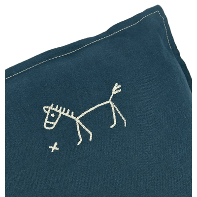 Nobodinoz Square Cushion Deep Blue - Studio Play