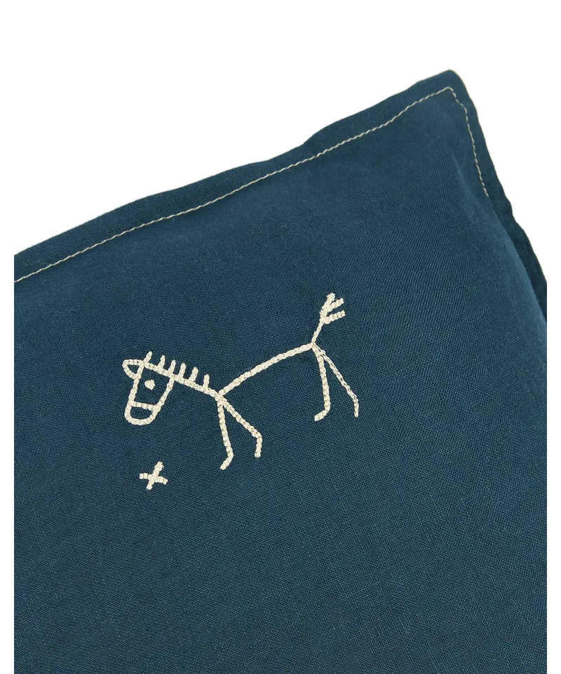 Nobodinoz Square Cushion Deep Blue