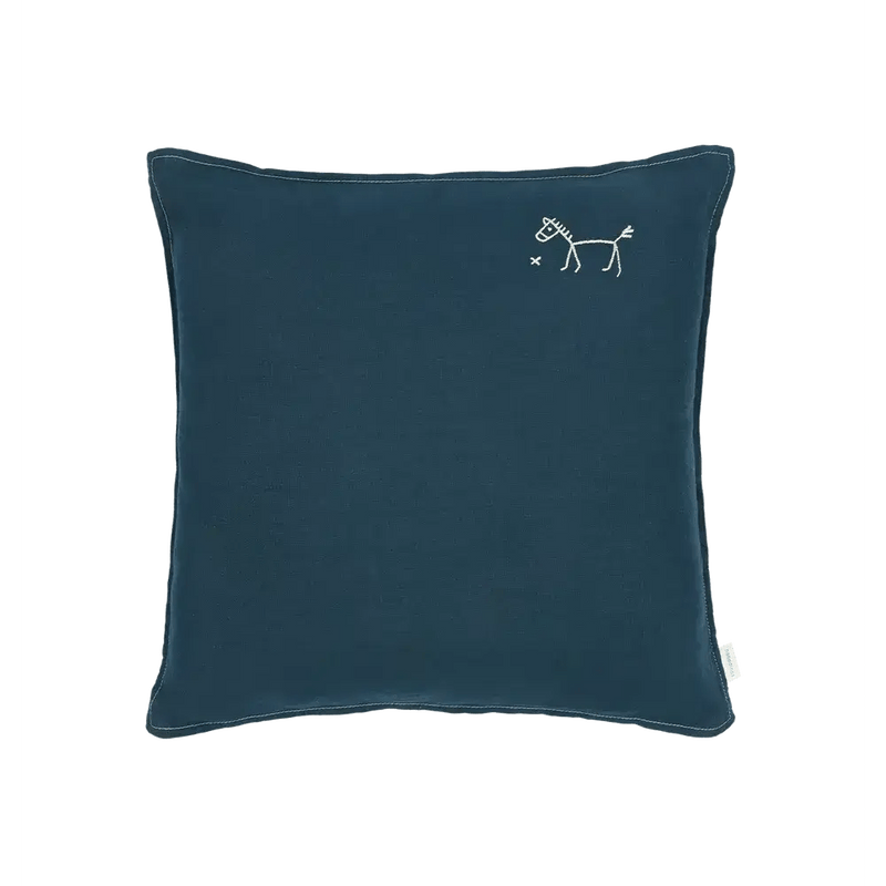 Nobodinoz Square Cushion Deep Blue - Studio Play