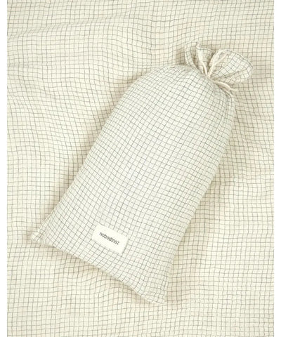 Nobodinoz Washed Duvet Cover Set Blue Grid