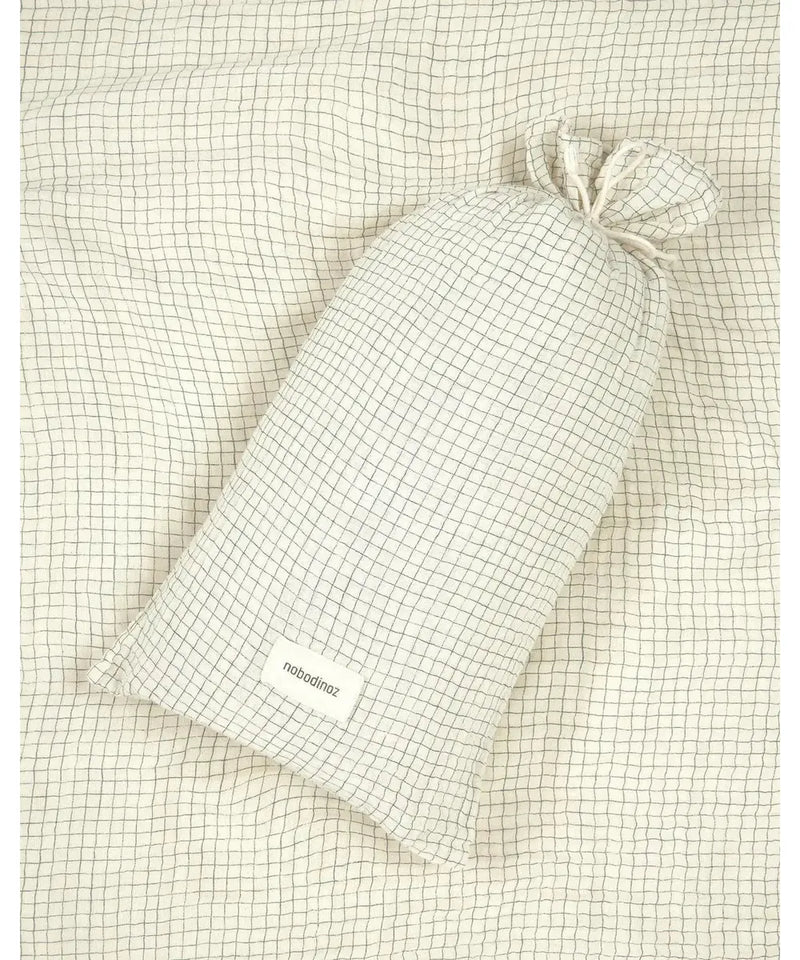 Nobodinoz Washed Duvet Cover Set Blue Grid