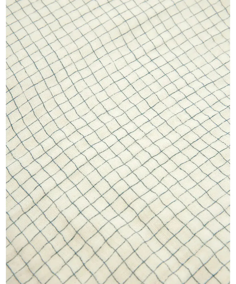 Nobodinoz Washed Duvet Cover Set Blue Grid
