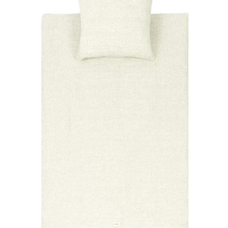 Nobodinoz Washed Duvet Cover Set Blue Grid - Studio Play