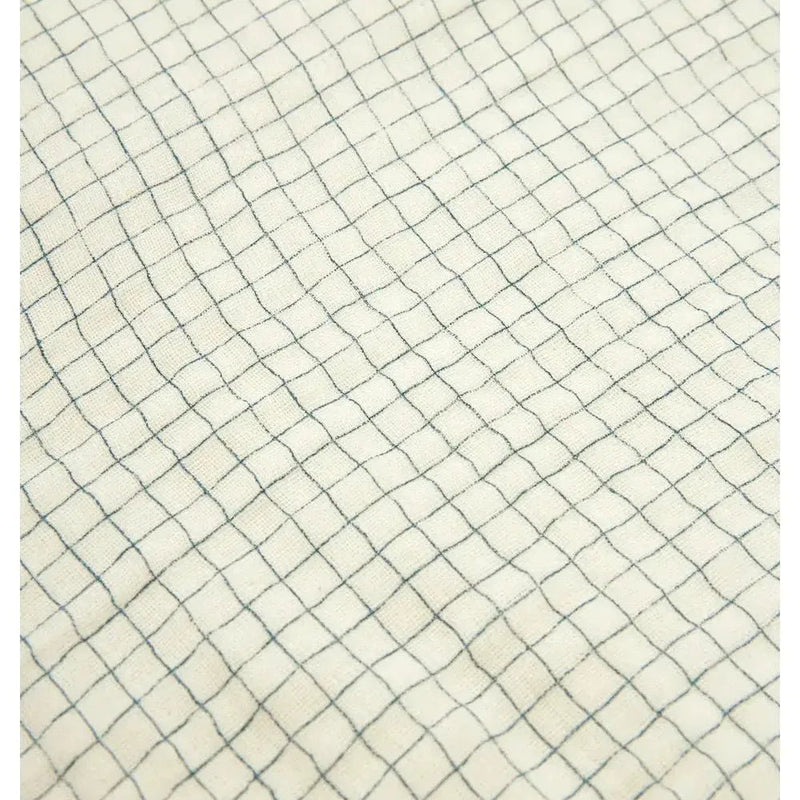 Nobodinoz Washed Muslin Single Duvet Cover Blue Grid - Studio Play
