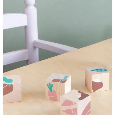 Nobodinoz Wooden Cubes Veggies - Studio Play