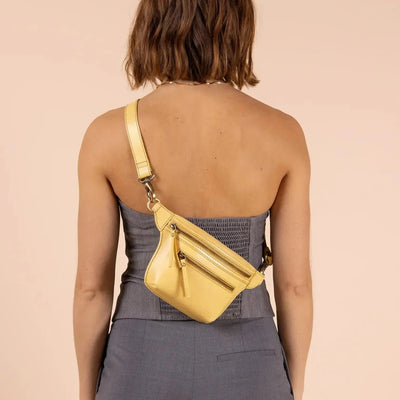 O My Bag Beck's Bum Bag Butter Yellow classic Leather
