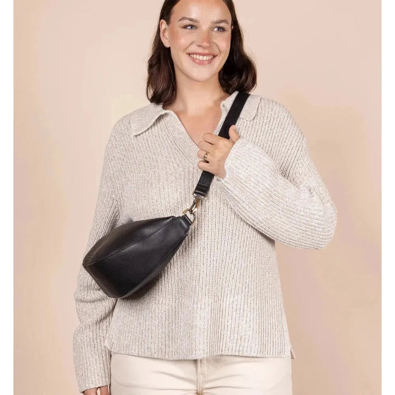 O My Bag Leo Black Soft Grain Leather