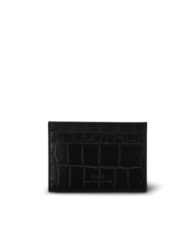 O My Bag Mark's Cardcase Black Croco Classic Leather