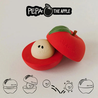 Oli & Carol Bad & Bijtspeeltje Apple Stacking Toy & Rattle Ball - Studio Play