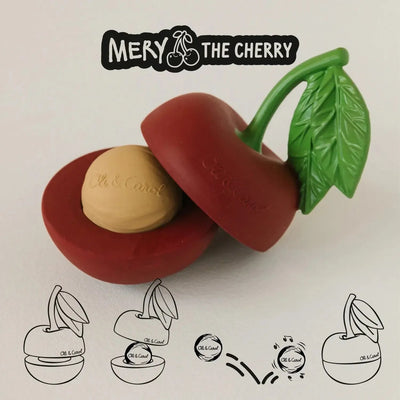 Oli & Carol Bad & Bijtspeeltje Cherry Stacking Toy & Rattle Ball
