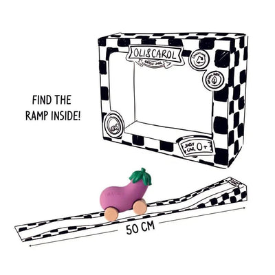 Oli & Carol Emma The Eggplant Baby Car Toy - Studio Play