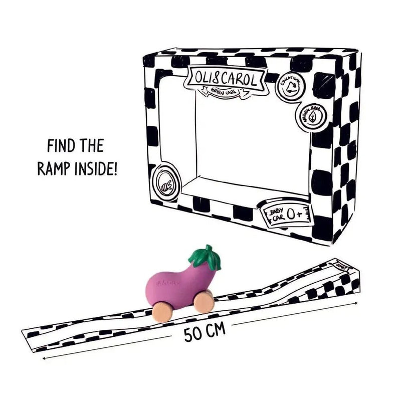 Oli & Carol Emma The Eggplant Baby Car Toy - Studio Play