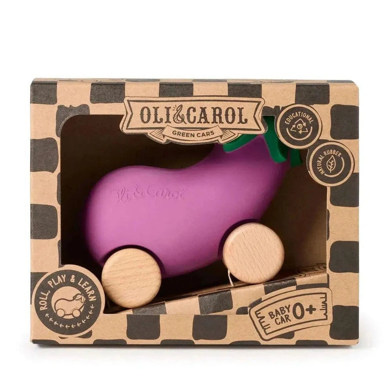 Oli & Carol Emma The Eggplant Baby Car Toy - Studio Play