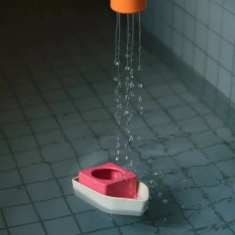 Oli & Carol Upcycled Bath Toy Boat Pink - Studio Play