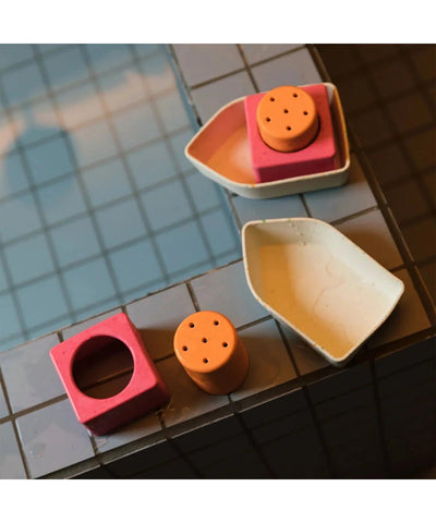 Oli & Carol Upcycled Bath Toy Boat Pink