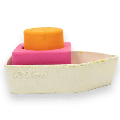 Oli & Carol Upcycled Bath Toy Boat Pink - Studio Play