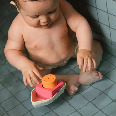 Oli & Carol Upcycled Bath Toy Boat Pink - Studio Play