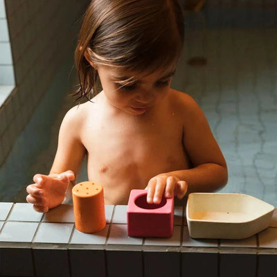 Oli & Carol Upcycled Bath Toy Boat Pink - Studio Play