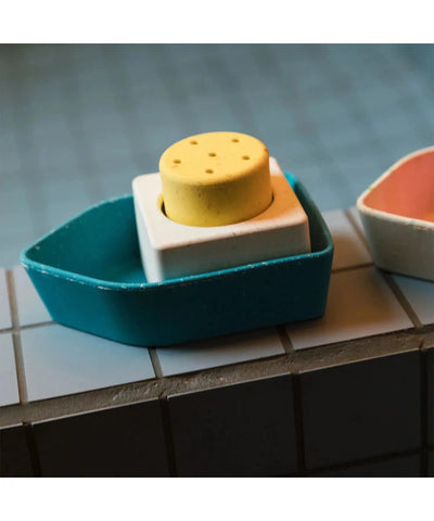 Oli & Carol Upcycled Bath Toy Boat Yellow