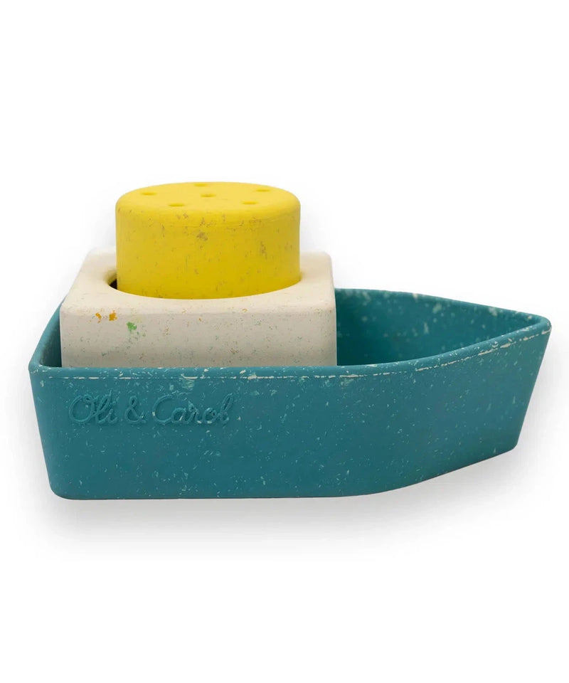 Oli & Carol Upcycled Bath Toy Boat Yellow